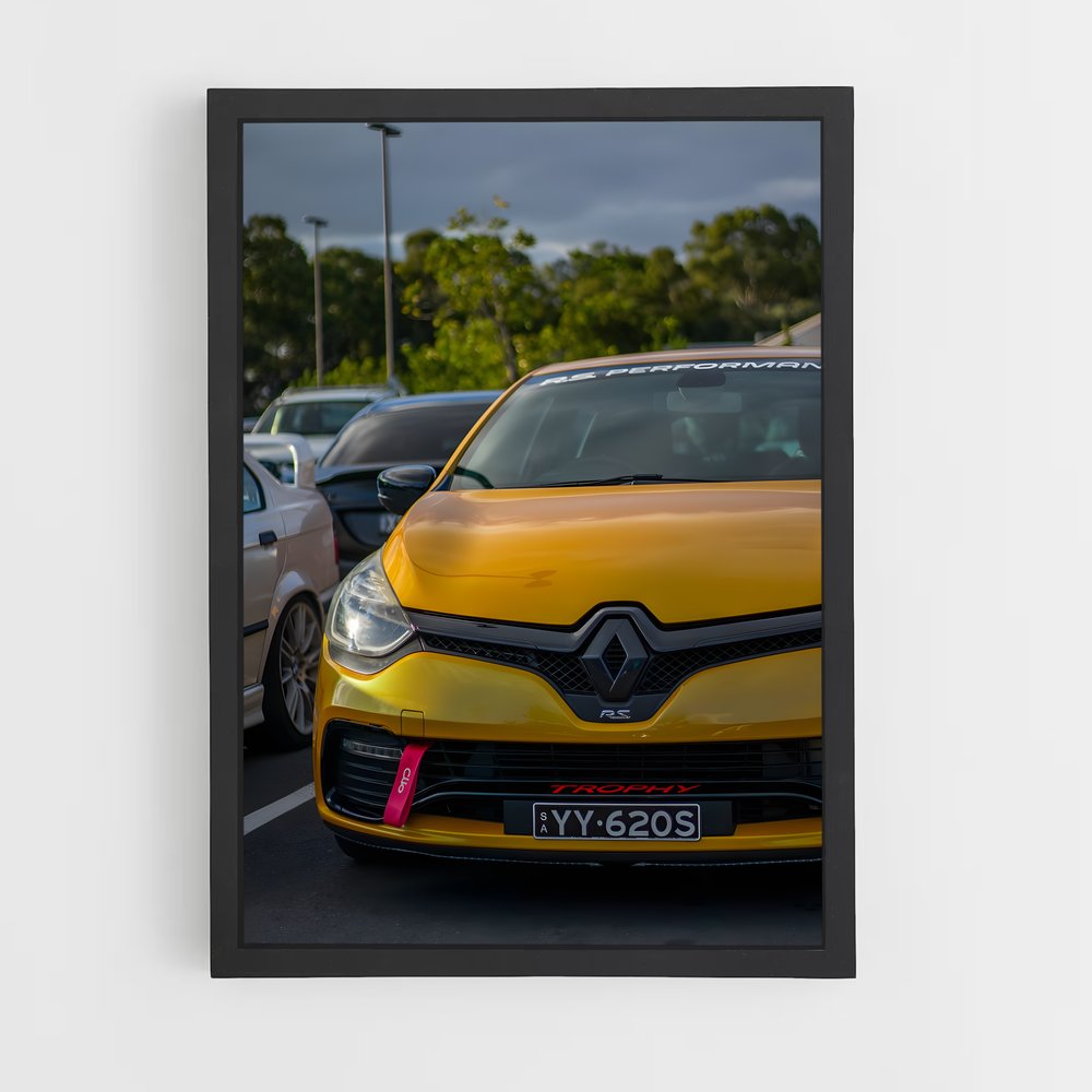 Poster Clio Jaune Éblouissante – affiche Renault (vue 2)